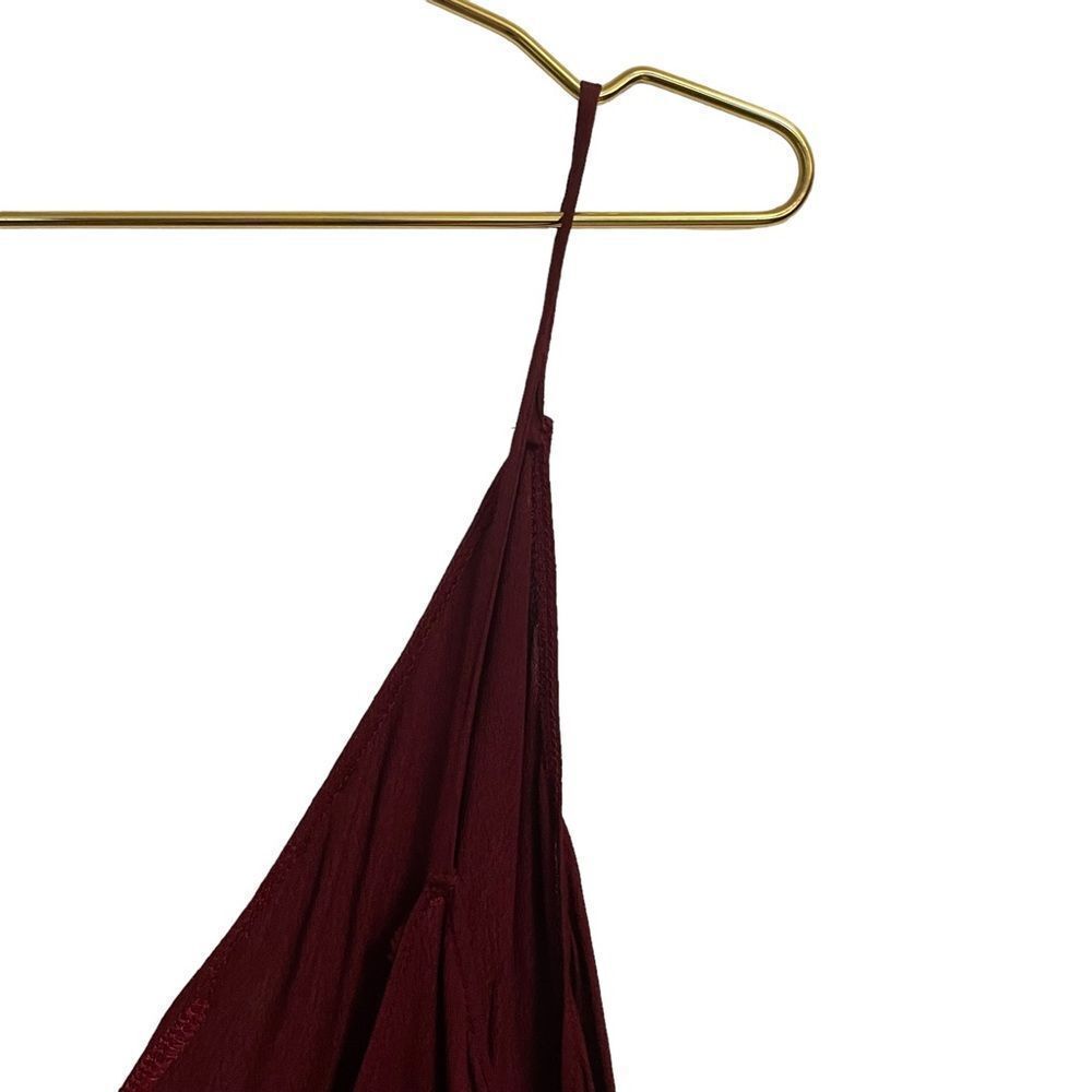 Reformation Burgandy Double V Maxi Slip Dress Size Large - Picture 6 of 11